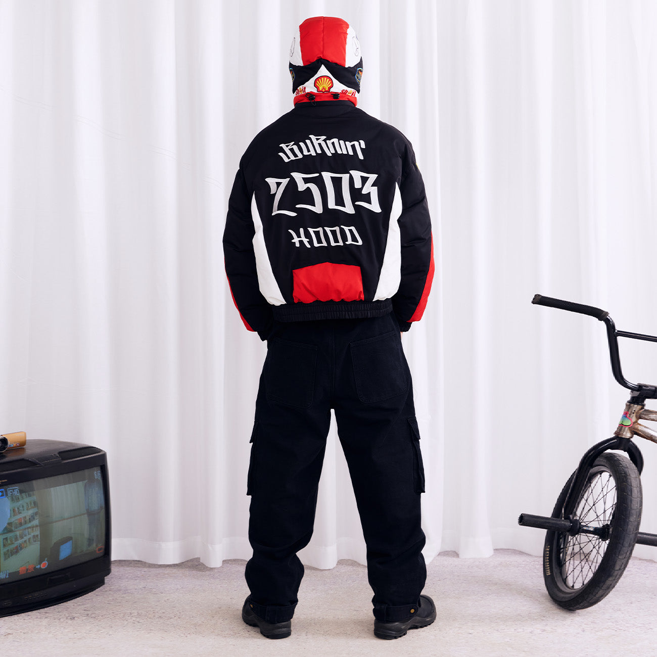 BURNIN* "2503" Helmet Deconstructed Racing Cotton Jacket - PSYLOS 1, BURNIN* "2503" Helmet Deconstructed Racing Cotton Jacket, Jacket, Burnin, PSYLOS 1